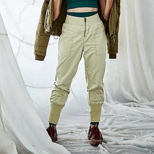 Light Olive High-Waist Joggers - Casual Track Pants